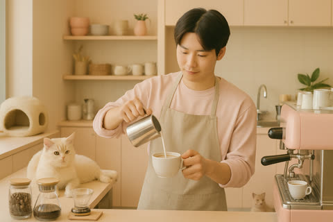 반갑다창문밖고양이